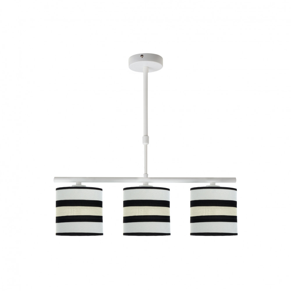 Lampara Karla 3xe14 Blanca/beis Regx55x14 Cm