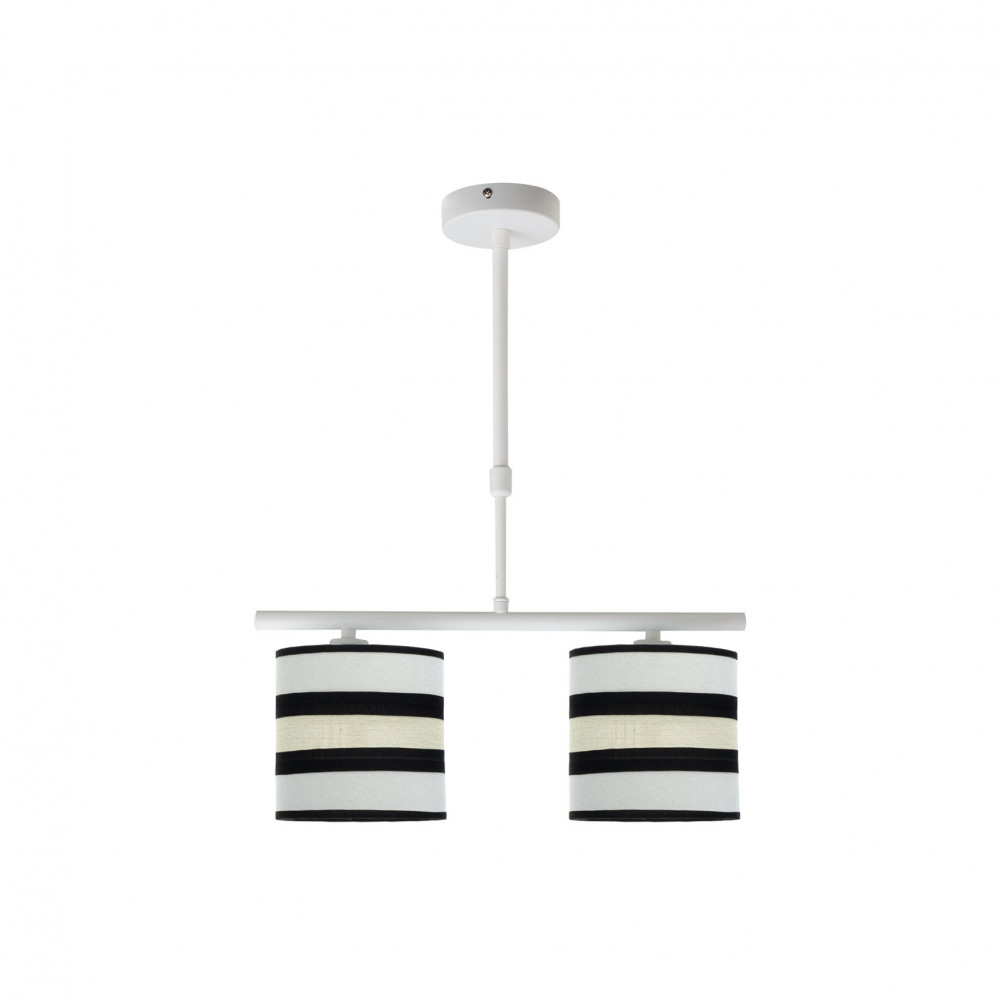 Lampara Karla 2xe14 Blanca/beis Regx43x14 Cm