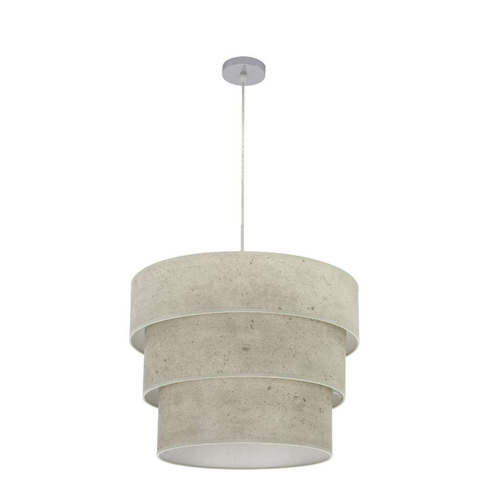 Colgante Triple Smile 3xe27 Cromo/cemento Gris Regx50x50 Cm