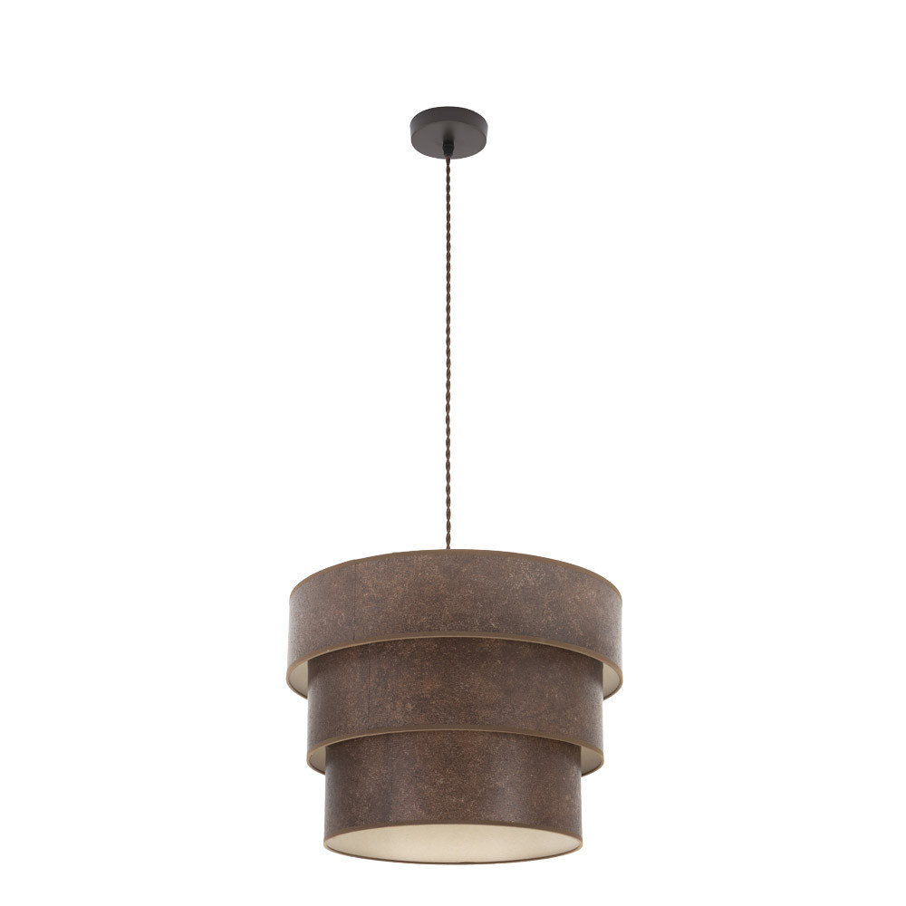 Colgante Triple Smile 1xe27 Marron/oxido Regx40x40 Cm
