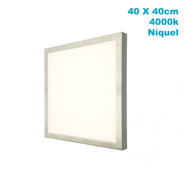 plafon 36w 4000k  3,5x40x40 Cm Plano Niquel 3060lm