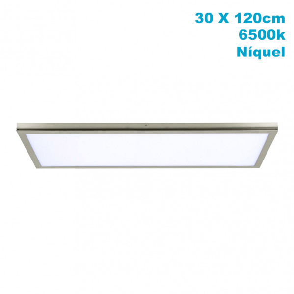 panel Superf. 72w 6500k Tivoli Niquel 2,5x30x120cm 6120 Lm