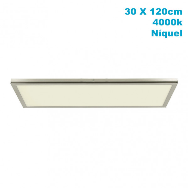 panel Superf. 72w 4000k Tivoli Niquel 2,5x30x120cm 6120 Lm