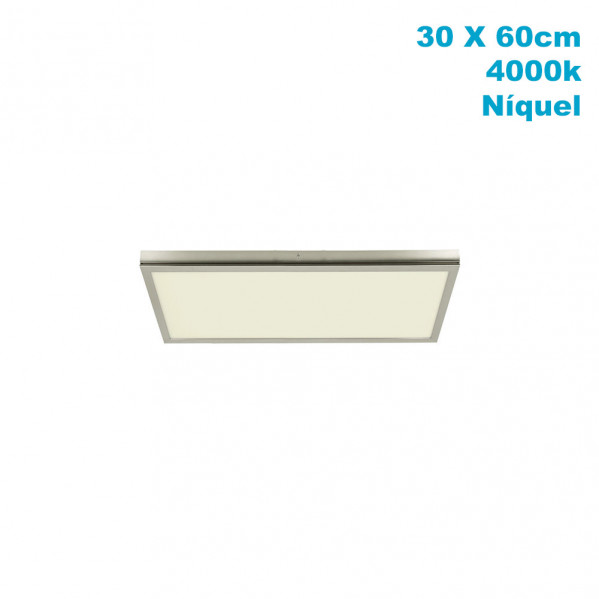 panel Superf. 36w 4000k Tivoli Niquel 2,5x30x60 Cm 3060 Lm