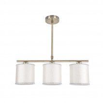 Lampara Santa Maria 3xe14 Cuero/blanco Regx55x14cm
