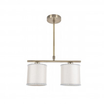 Lampara Santa Maria 2xe14 Cuero/blanco Regx40x14 Cm