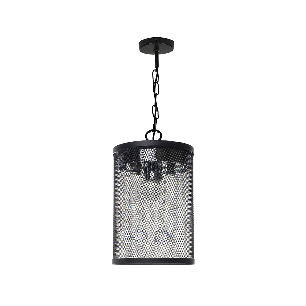 Colgante Davy 1xe27 Negro/cromo Reg.x18d