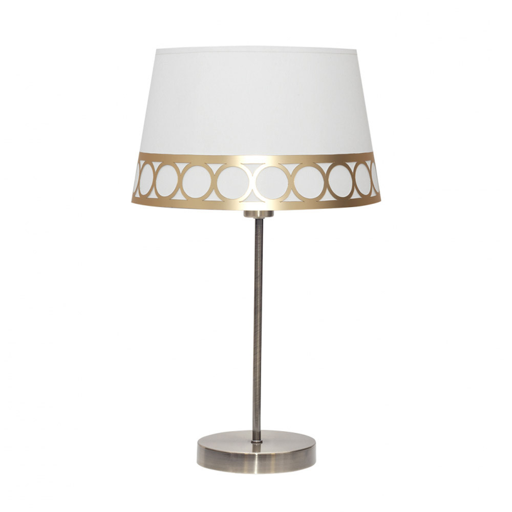Sobremesa Dalia 1xe14 Blanco/oro 44x25x25 Cm