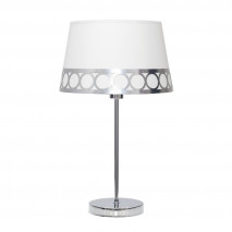 Sobremesa Dalia 1xe14 Blanco/plata 44x25x25 Cm