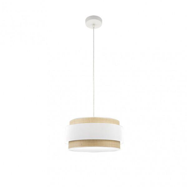 colgante Kandy 1xe27 Natural/blanco Regx40x40 Cm