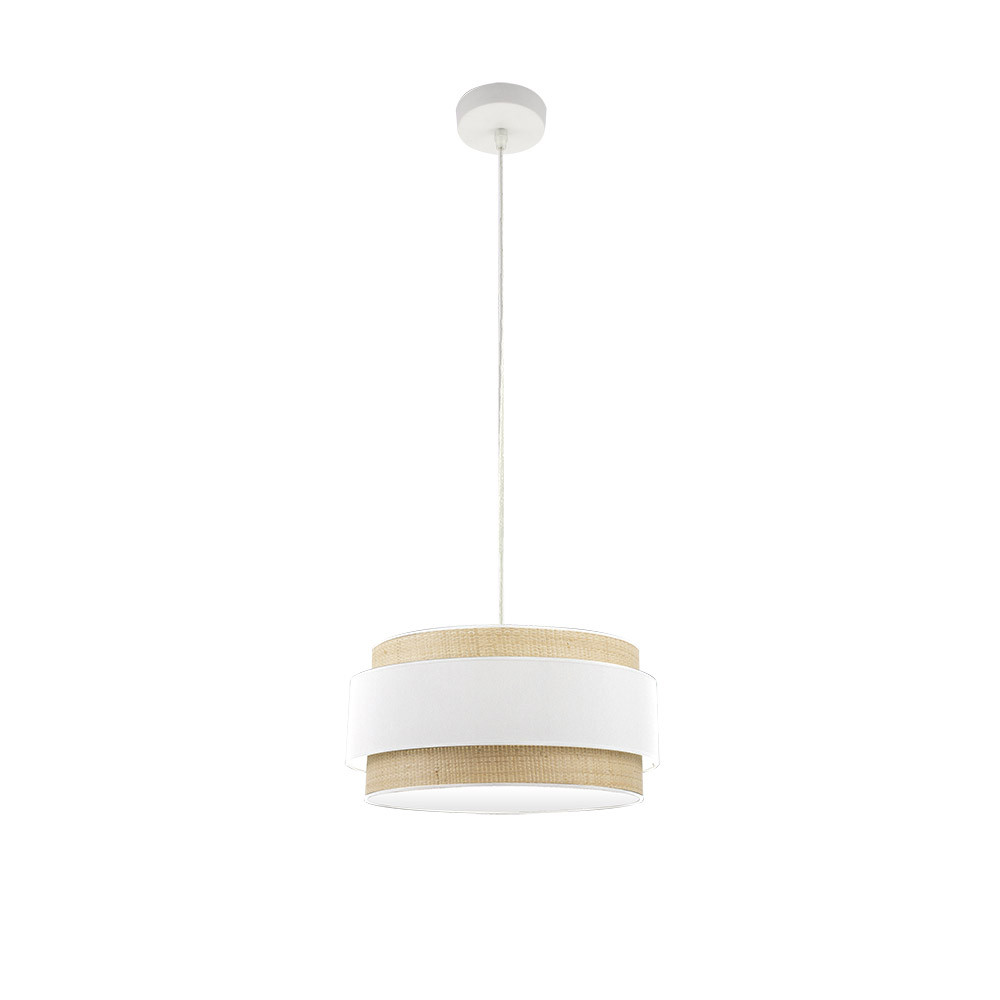 Colgante Kandy 1xe27 Natural/blanco Regx40x40 Cm