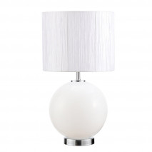 Sobremesa Cristal Teka 1xe27+LED 5w 4000k Blanca C/pant Blanca 2 Encend.indep. 55x30x30 Cm