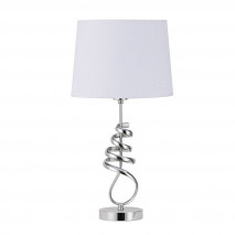 Sobremesa Encina 1xe27 Cromo C/pant Blanca  57x30x30 Cm