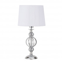 Sobremesa Nazareno 1xe27 Cromo C/pant Blanca 30x30x56 Cm