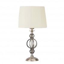 Sobremesa Nazareno 1xe27 Cuero C/pant Beis 30x30x56 Cm