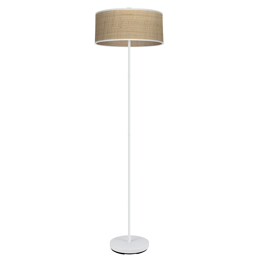 Pie Salon Jerte 1xe27 Blanco/natural 165x40x40 Cm