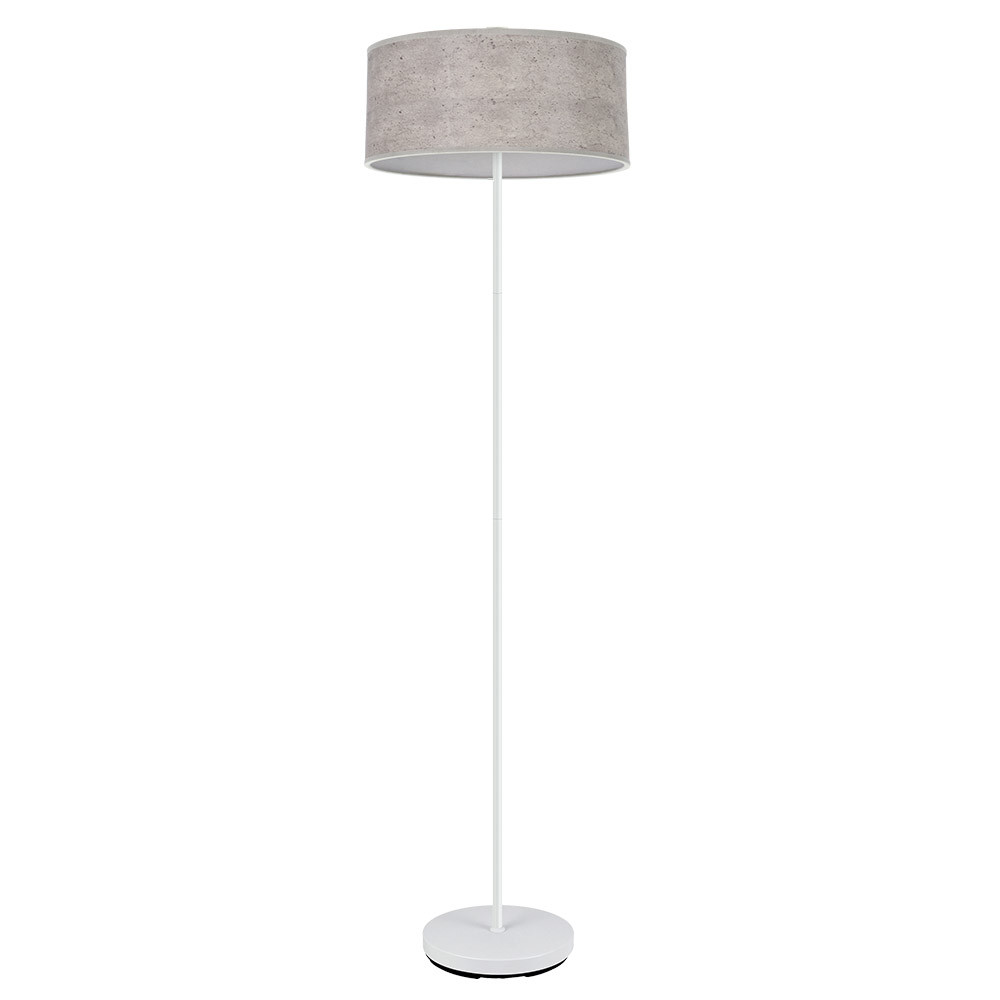 Pie Salon Jerte 1xe27 Blanco/cemento Gris 165x40x40 Cm