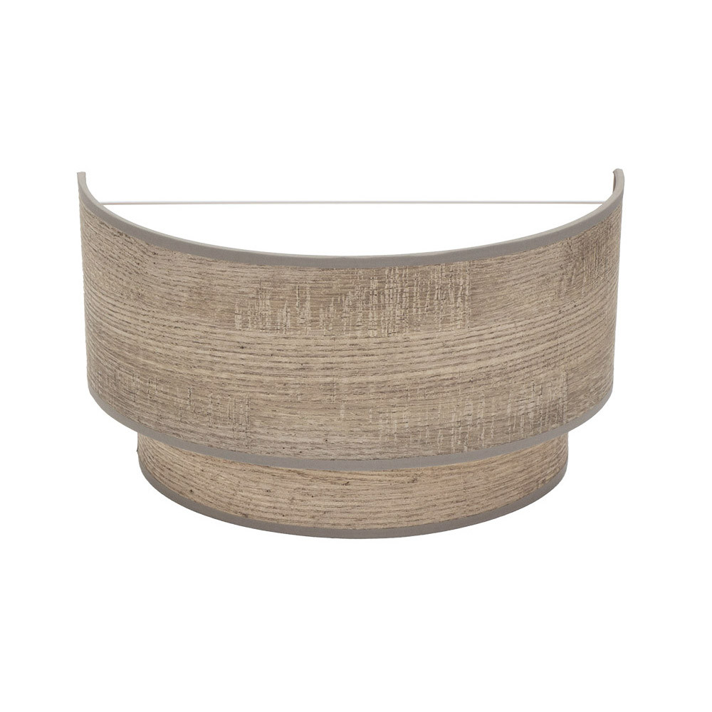 Aplique Doble Smile 1xe27 Madera Gris 17x30x15 Cm
