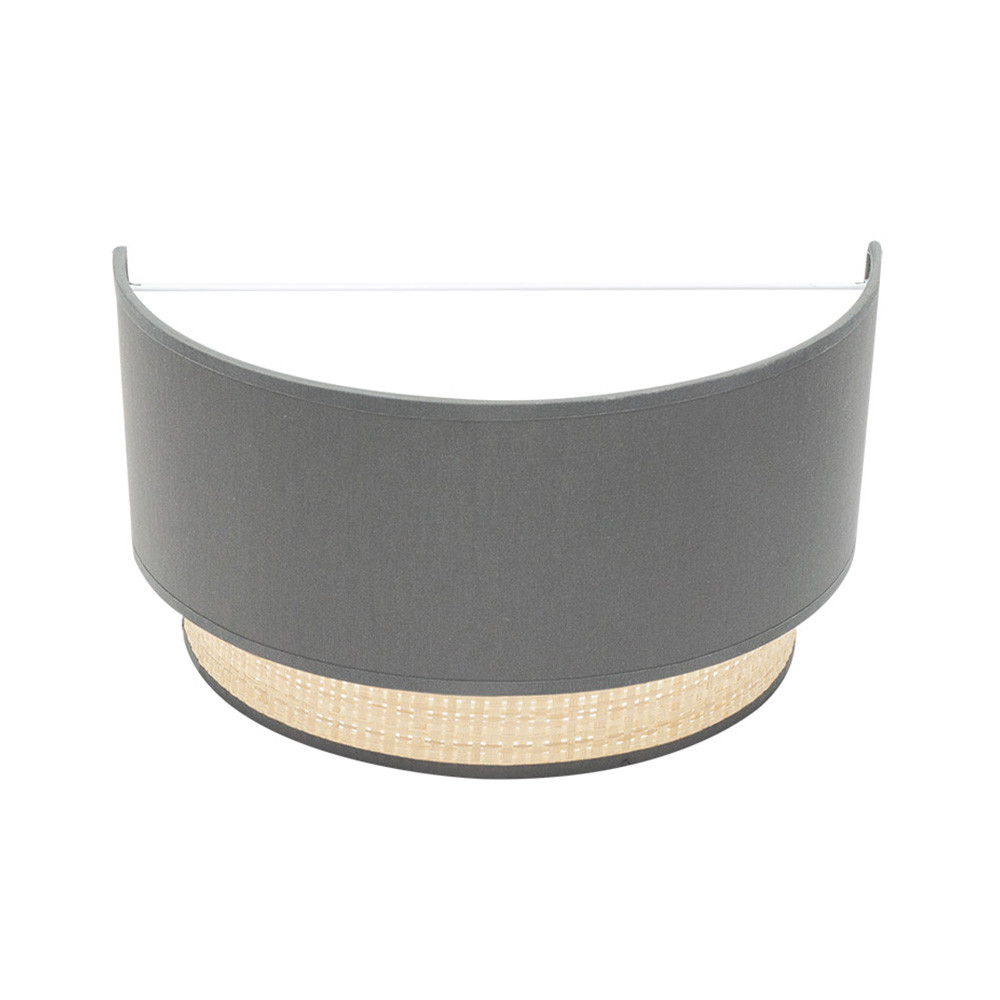 Aplique Kandy 1xe27 Natural/gris 17x30x15 Cm