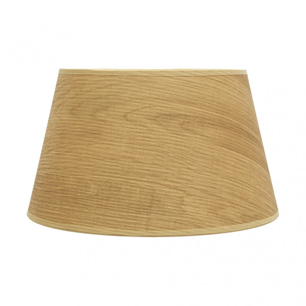 pantalla Salma E27 Madera Clara 45dx35dx30h Conica  Abierta