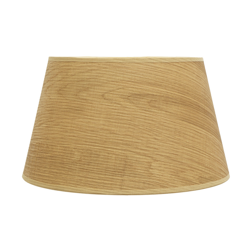 Pantalla Salma E27 Madera Clara 45dx35dx30h Conica Abierta