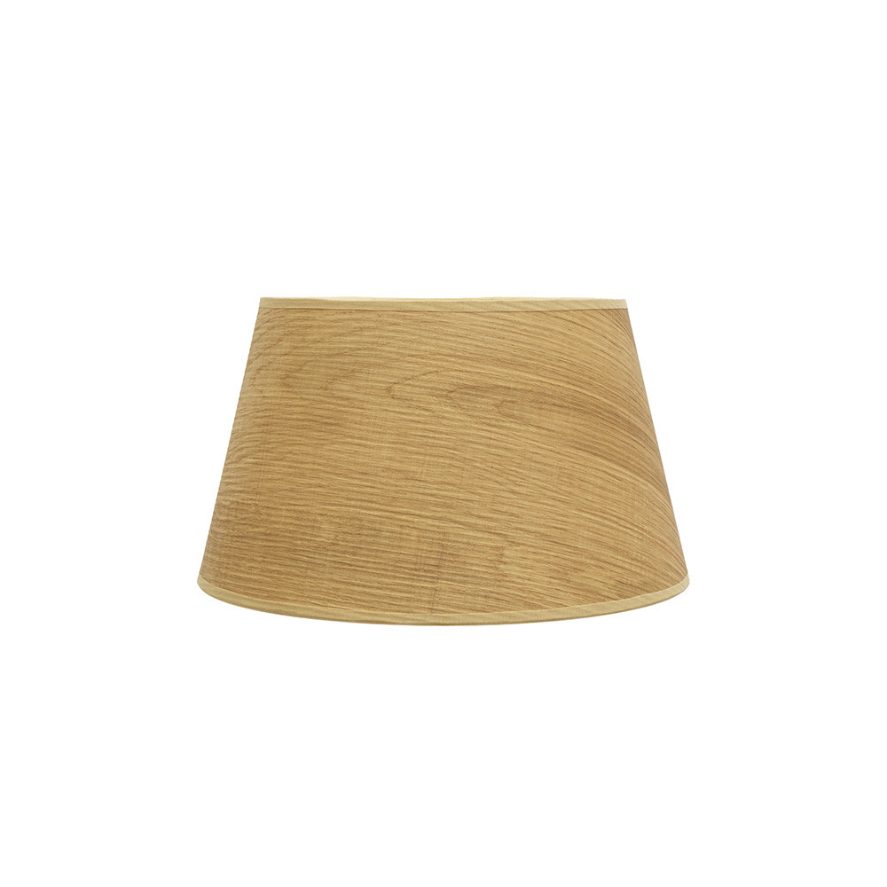 Pantalla Salma E27 Madera Clara 30dx22dx17h Conica Abierta