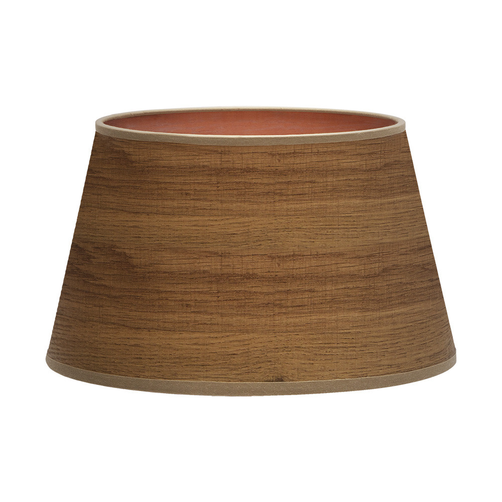 Pantalla Salma E27 Madera Oscura 45dx35dx30h Conica Abierta