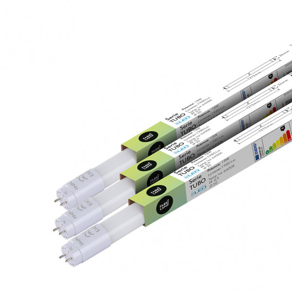 tubo T8 18w 1800lm 6400k 121,2x2,6x2,6 Cm Fabriplus 