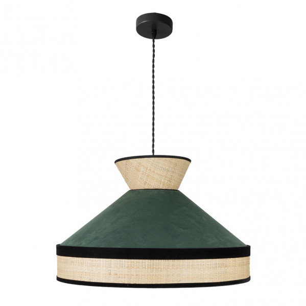 colgante Fabrizio 1xe27 Natural/verde Bote Regx50x50 Cm