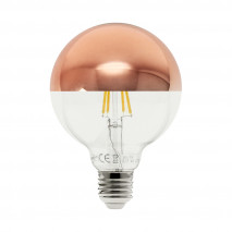 Bombilla 10w 4000k E27 Globo Reflector Oro Rosa 17,5x12,5x12,5 Cm