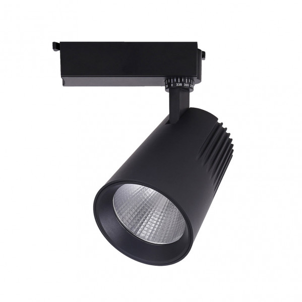 foco Carril 30w 6000k Telma Negro 2700lm 36Âº Orientable 330Âº Regx19x9 Cm