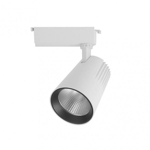 foco Carril 20w 6000k Telma Blanco 1800lm 36Âº Orientable 330Âº Regx15,5x8,2 Cm
