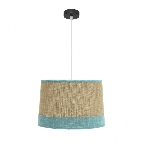 Colgante Tietar 1xe27 Saco/turquesa Regx40x40 Cm