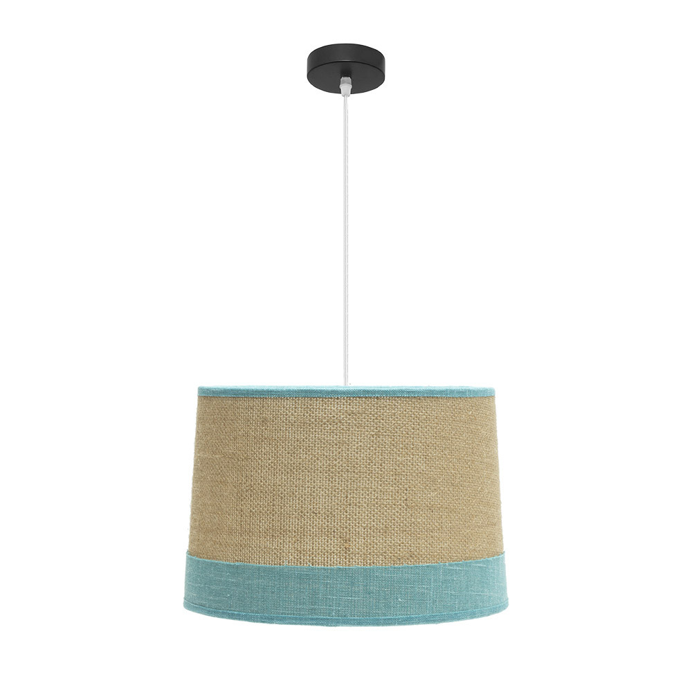 Colgante Tietar 1xe27 Saco/turquesa Regx40x40 Cm