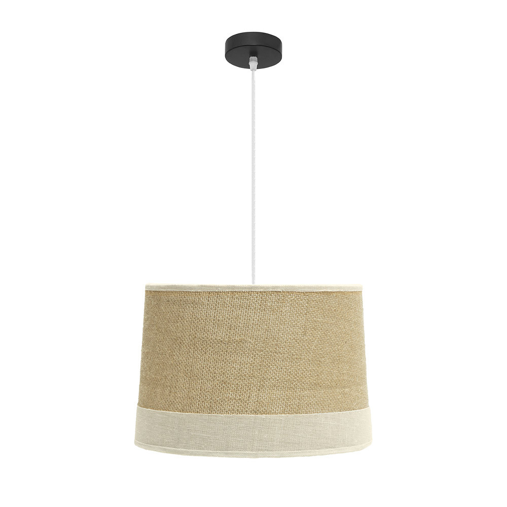 Colgante Tietar 1xe27 Saco/beis Regx40x40 Cm