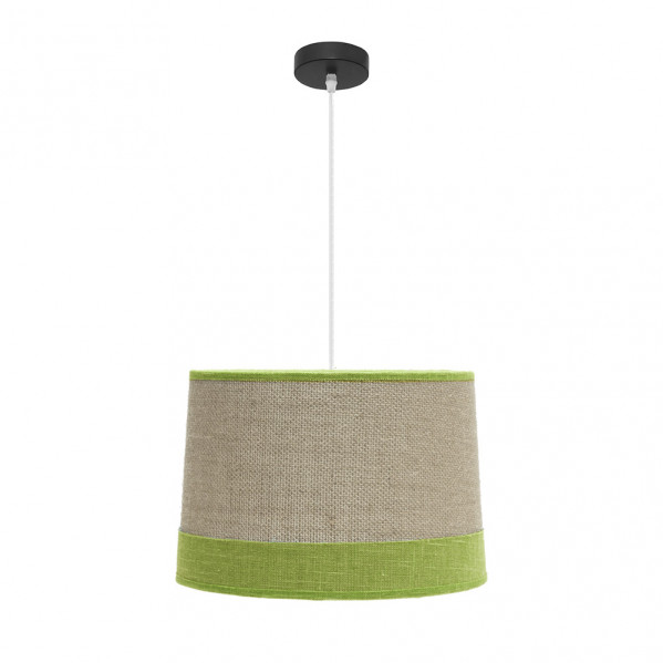 colgante Tietar 1xe27 Saco/verde  Regx40x40 Cm