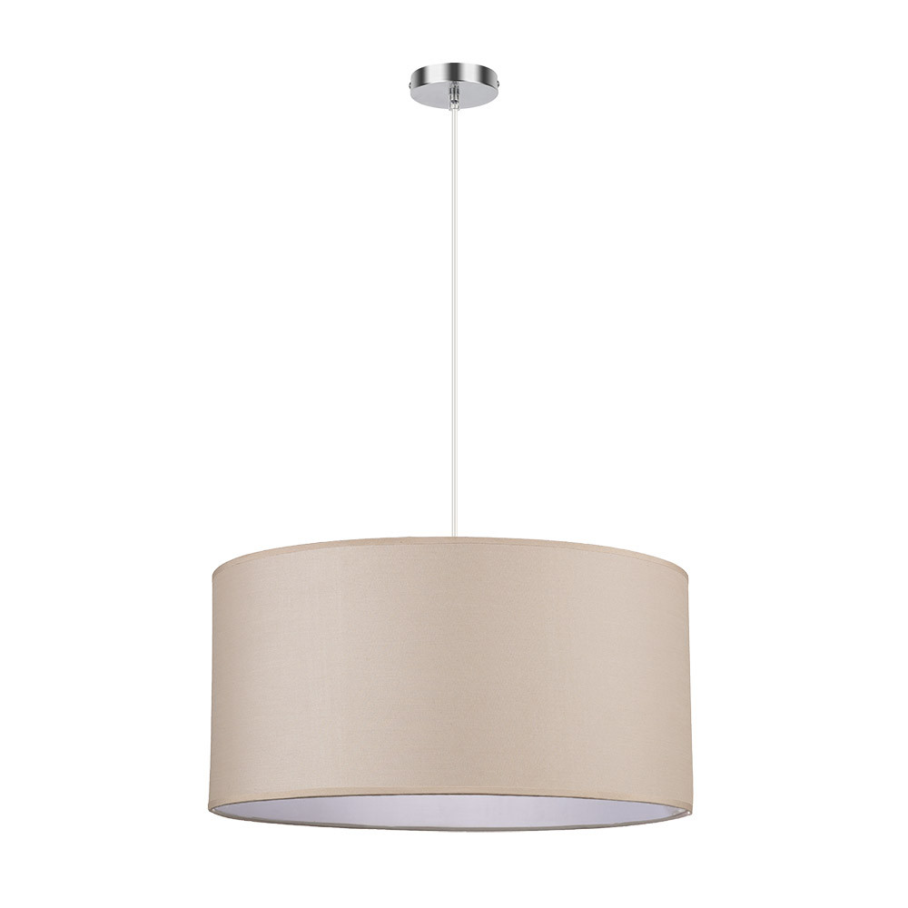 Colgante Chanza 3xe27 Cromo/beis Regx50x50 Cm