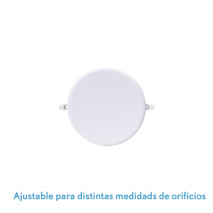 Downlight Led Smd Migmatita 18w 6500k Blanco 1800lm 2x12x12 Cm Corte Ajustable (7-10,8)