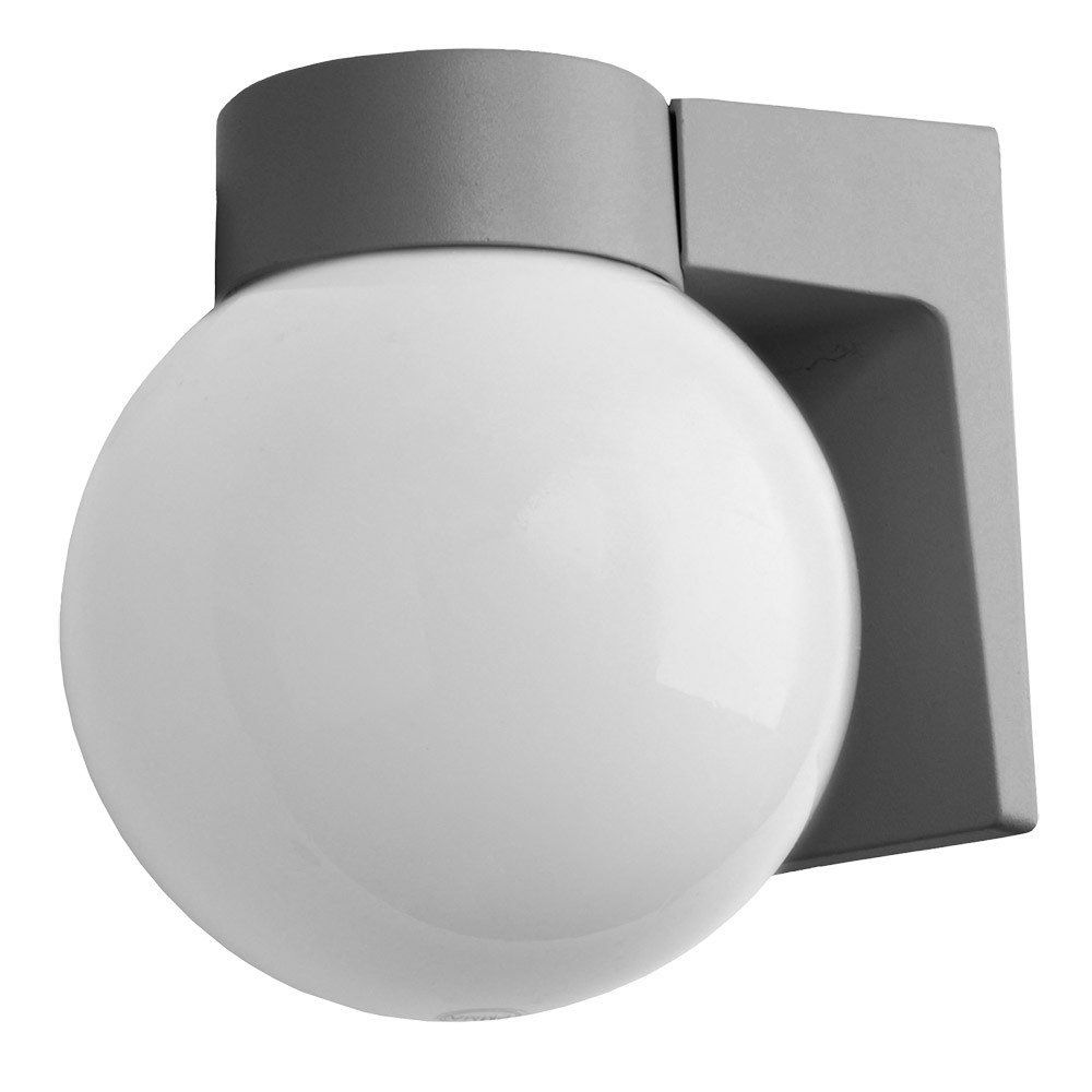 Aplique Exterior Aluminio Procyon 1xe27 Gris 18x15x18 Cm Ip4