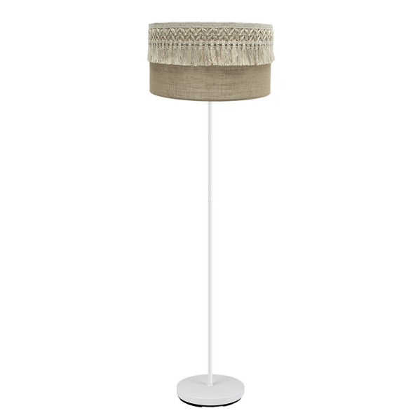 pie Salon Ekaterina 1xe27 Blanco/saco 164x40x40 Cm Con Pasamaneria
