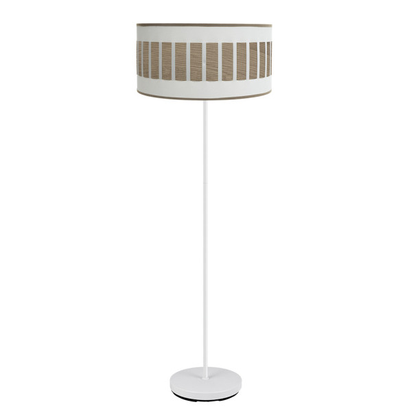 pie Salon Ivanna 1xe27 Blanco/blanco-madera Clara 163x40x40 Cm