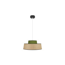 Colgante Jia 1xe27 Natural/verde Regx40x40 cm