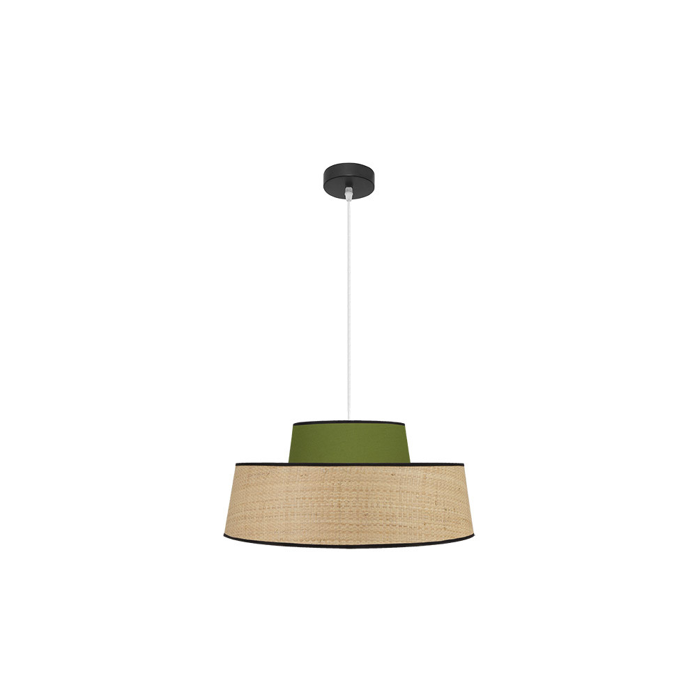 Colgante Jia 1xe27 Natural/verde Regx50x50 cm
