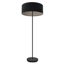 Pie Salon Tania 1xe27 Negro/negro-madera Gris 162x40x40 Cm