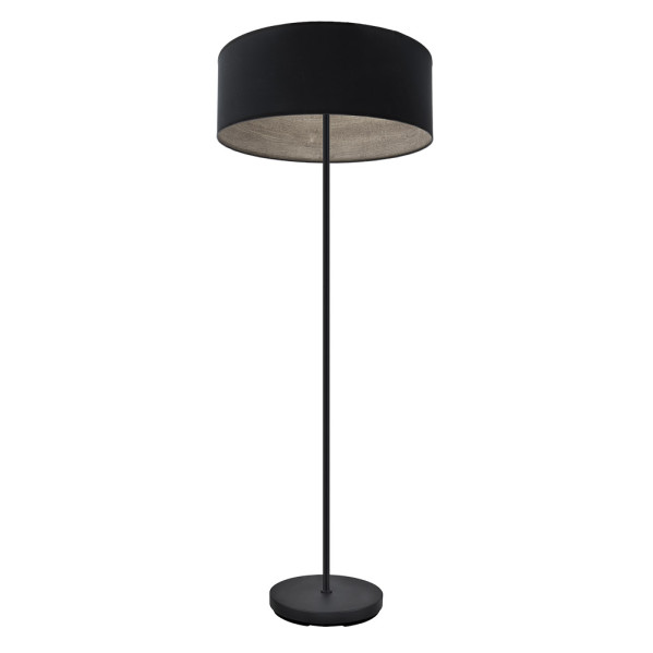 pie Salon Tania 1xe27 Negro/negro-madera Gris 162x40x40 Cm