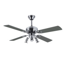 Ventilador Galerna Niq. 3 Focos Gu10 Led 4 Aspas  Haya/plata 107d 