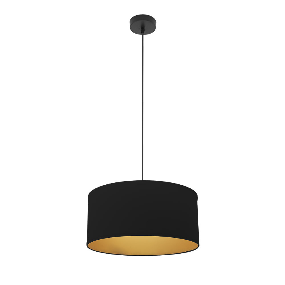 Colgante Anuska 1xe27 Negro/negro-oro Regx40x40 Cm