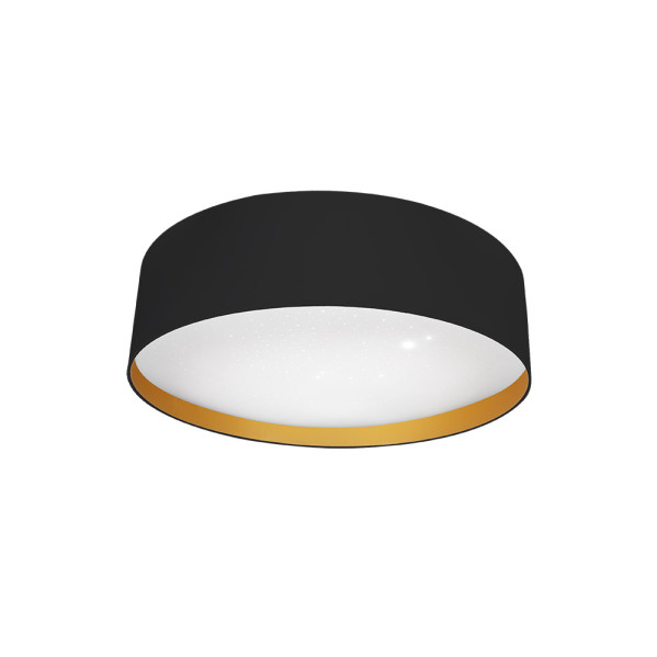 plafon 96w Anuska Negro/oro 7488lm 3000-4000-6500k 12x60x60 Cm
