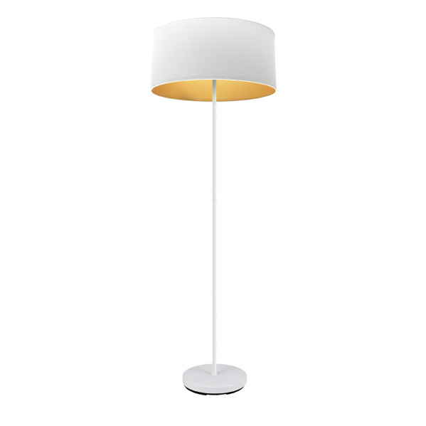 pie Salon Anuska 1xe27 Blanco/blanco-oro 162x40x40 Cm