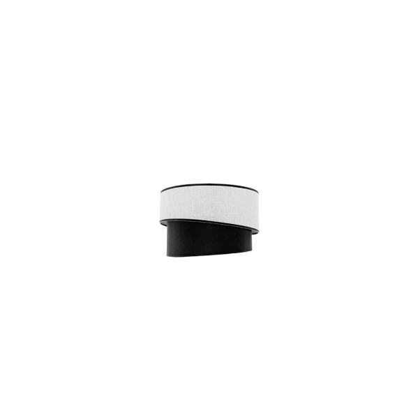 pantalla Colgante/sobrem Alto Hara E27 Blanca/negra 30dx25dx20h